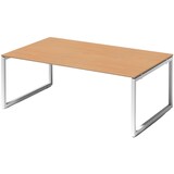 thumbnail of Bisley Cito Konferenztisch 200x120 cm, Tischplatte in Buche, O-Gestell in Weiß - Besprechungstisch & Meetingtisch, großer Chef Schreibtisch XXL-Tisch