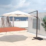 thumbnail of SVITA Zwenkparasol 3m met beschermhoes Parasolstandaard opvulbaar 4-delige kantelparasol Zwenkparasol Beige