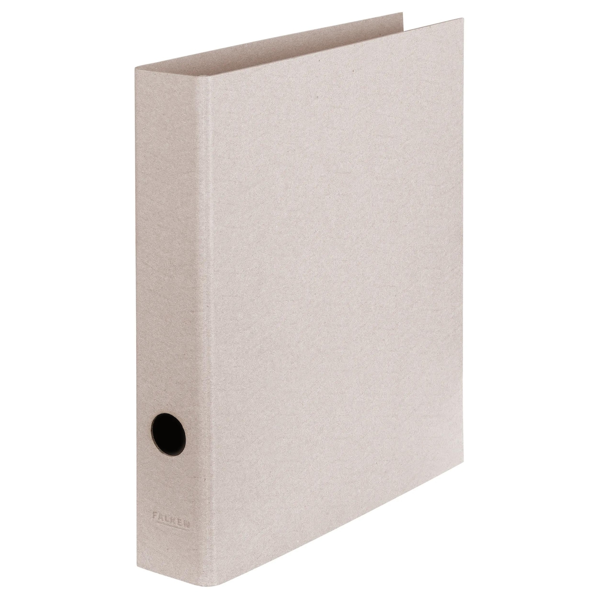 Falken 22001584 Vegan Ordner PURE Raw A4, 5 cm Rücken, ohne Kantenschutz - Grau