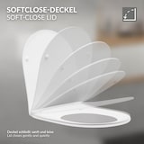 thumbnail of ECD Germany Wand-WC spülrandlos 49 cm kurz Weiß glänzend – Keramik Tiefspüler, Nano, WC-Sitz Duroplast Softclose abnehmbar