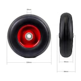 thumbnail of 2x ruedas para carretilla, neumáticos de goma maciza, 3.5-4", 350-4" eje de 20 mm, hasta 150 kg, 220 x 50 mm