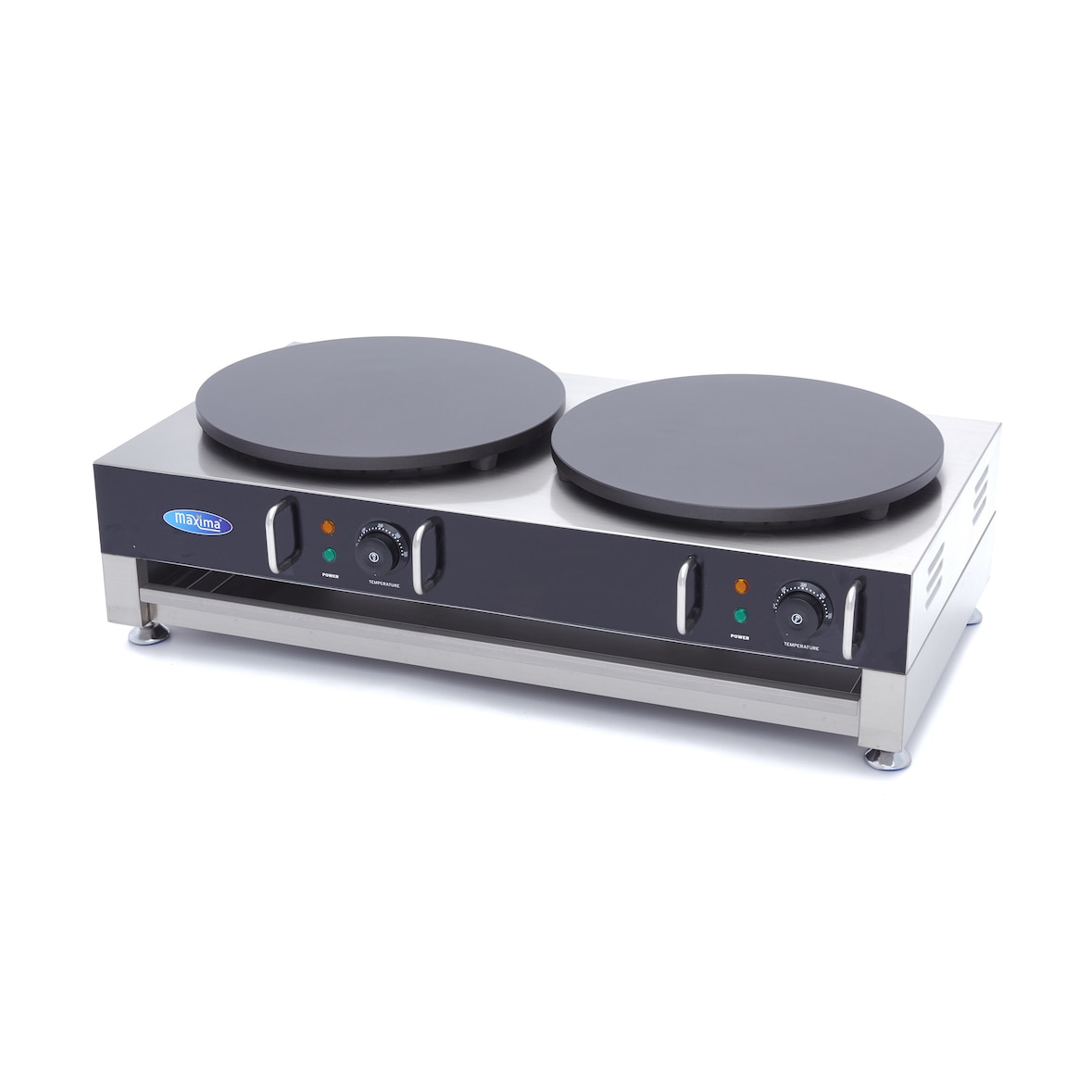 Pannenkoekenpan - Dubbele crêpes - 2 x 40 cm - inclusief beslagdispenser - Maxima Maxima