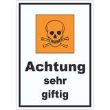 thumbnail of Aufkleber Gefahrensymbol sehr giftig Totenkopf A4 (210x297mm)