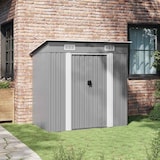 thumbnail of vidaXL Gartenschuppen Grau Metall