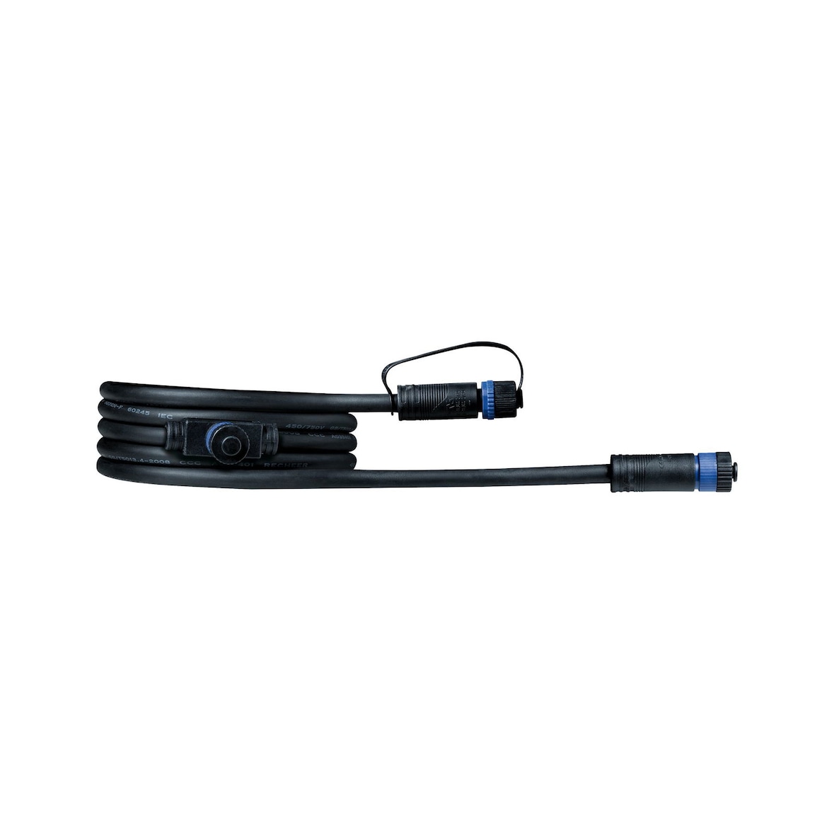 Paulmann Plug & Shine Kabel 2m 2 Ausgänge IP68 Schwarz 93926