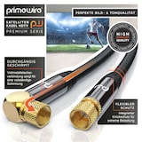 thumbnail of Primewire SAT-Kabel, Koax, F-Stecker, HDTV SAT Koax Kabel 90° gewinkelt, 4fach Schirmung, 135dB, 75Ohm - 0,5m