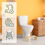 thumbnail of Relaxdays Toilettenhocker, klappbar, Stuhlgang Unterstützung, WC Hocker Erwachsene, Bambus, HxBxT: 19x48,5x20 cm, natur