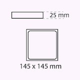 thumbnail of Plafón LED 16W Cuadrado Kaju Gris