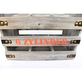 thumbnail of Bierträger mit Flaschenöffner Flaschenträger 6 Zylinder 93540 Bierkiste Holz