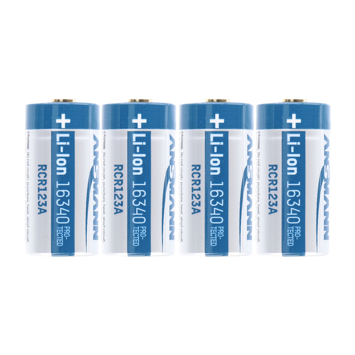 4x CR123 A Li-Ion Akku mit 3,7 Volt, min. 800mAh, max. 850mAh Kapazität inkl. Akkubox ideal für Überwachungskamera Arlo, LED-Taschenlampen