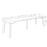 thumbnail of Ausziehbarer Konsolentisch, 302x90x73cm, Für 14 Personen, Holzbeine, Moderner Stil, Schwarz _ 359_49