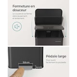 thumbnail of Helloshop26 - Pattumiera a pedale da cucina 34,8 x 32,1 x 55,7 cm 40 litri acciaio con coperchio e 15 sacchi per la spazzatura nero 12_0007197