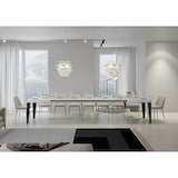 thumbnail of Itamoby Tavolo da Pranzo Flame 90x160 Allungato 90x420 in Nobilitato e Ferro Bianco Frassinato