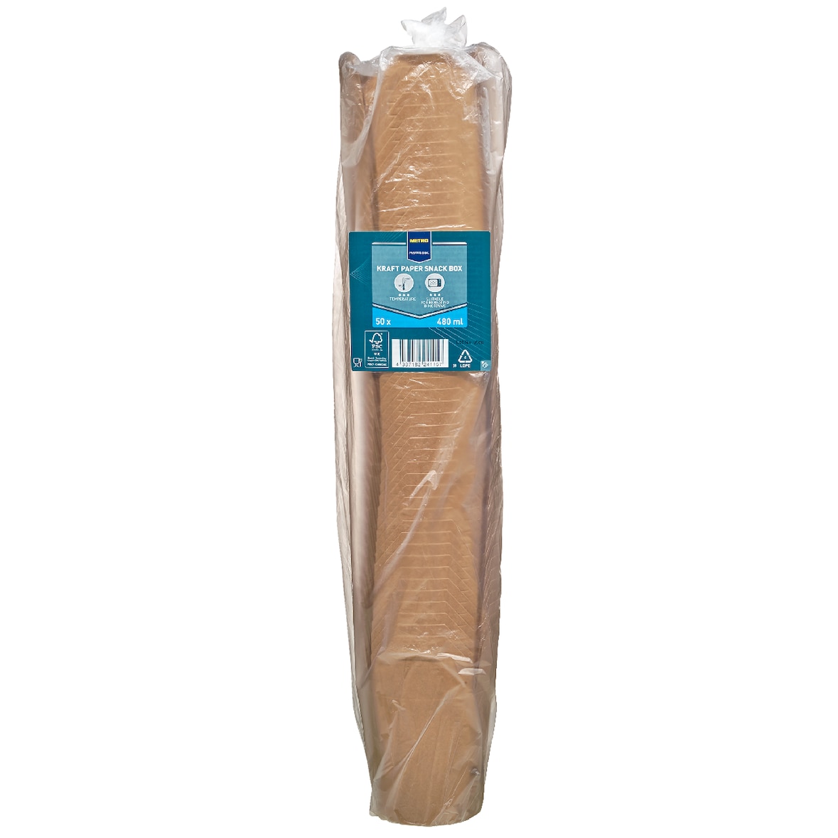 METRO PROFESSIONAL Snackbox, kraftpapier, 480 ml, 500 stuks