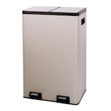 thumbnail of SVITA TMH2X30 Vuilnisbak 60L Afvalscheidingssysteem 2 Vakken 2x30L Softclose-deksel Pedaal Verbergbaar Kunststof Binnenemmer Taupe