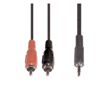 e+p B 113/5 Audio-Kabel 5 m 3.5mm 2 x RCA Schwarz