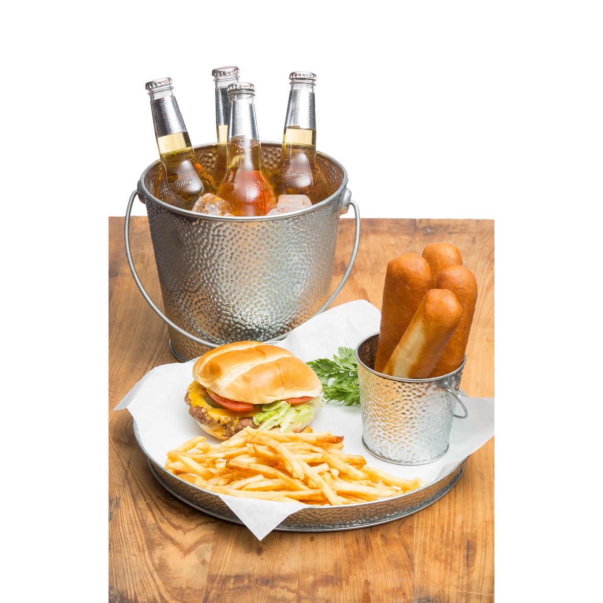 TABLECRAFT - GT33/6 - Pack com 6 unidades - Balde com textura 265 ml - 9,5 x 8,2 x 7,6 cm - Aço inox