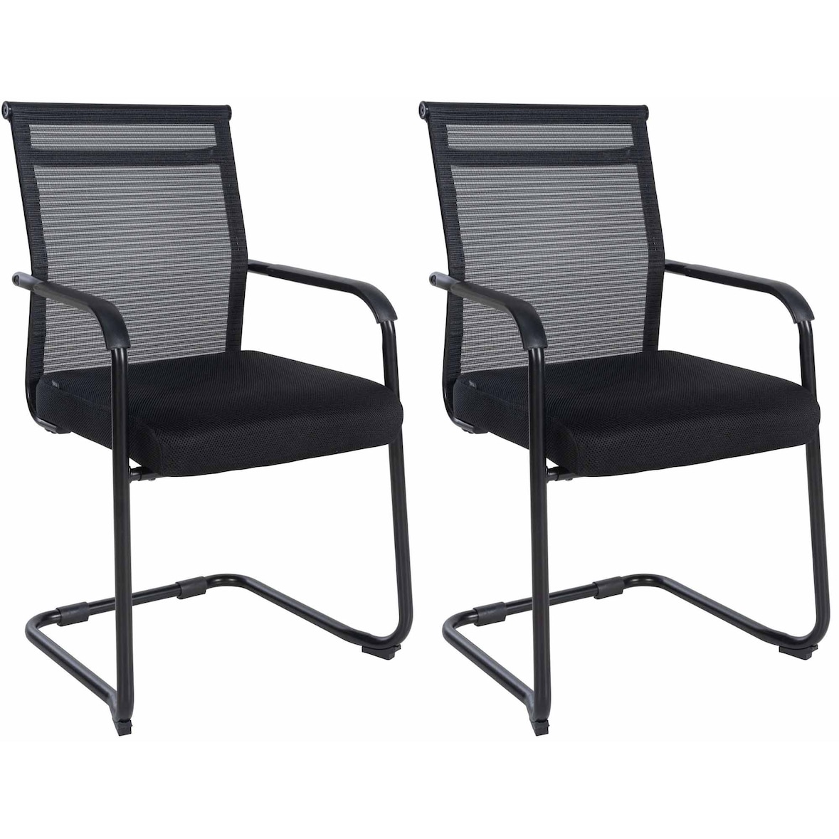 Lot de 2 chaises visiteurs Denny Noir