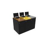 thumbnail of ROSSIGNOL Kit (x3) meuble de tri restaurant collectif 3X65L ALITRI marron/jaune/gris