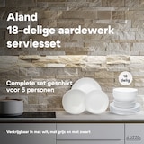 thumbnail of Luzzo® Serviesset Aland 6 persoons Aardewerk - 18-delig met Pastaborden - Mat Wit