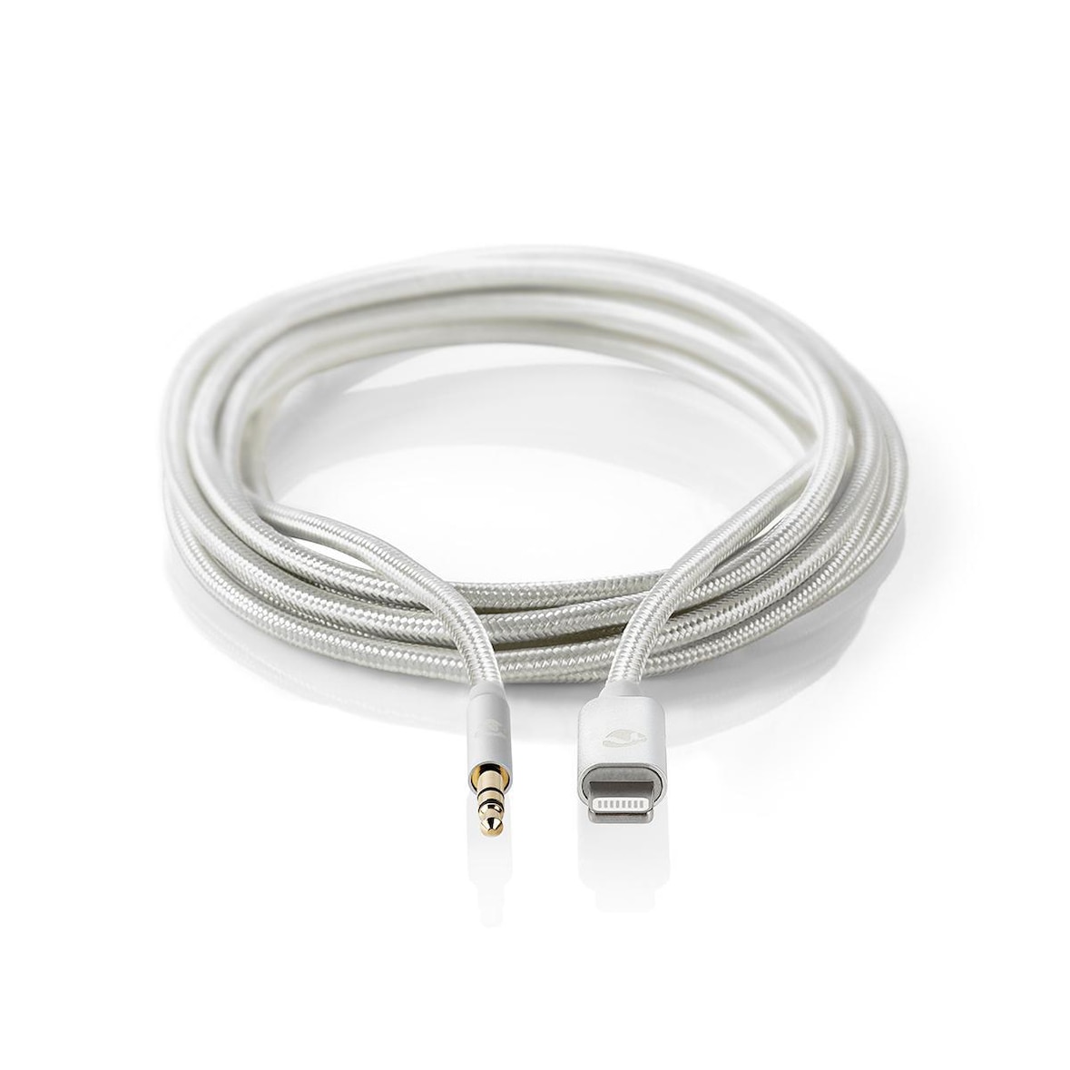 Nedis Lightning-Adapter - Apple Lightning 8-Pin - 3.5 mm Stecker - Vergoldet - 1.00 m - Rund - Nylon - Verpackung mit Sichtfenster