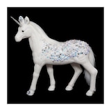 thumbnail of Déco de Noël Licorne Blanc pailleté H 25 cm