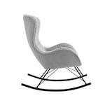 thumbnail of SalesFever Schaukelstuhl | Bezug Lammfelloptik | B 70 x T 94 x H 102 cm | Hellgrau