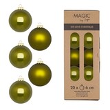 thumbnail of 20 Weihnachtskugeln Glas 6cm matt & glänzend Christbaumkugeln Weihnachtsbaumkugeln Weihnachten Christbaumschmuck Weihnachtsbaumschmuck Olivgrün