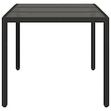 thumbnail of vidaXL Gartentisch mit Glasplatte Schwarz 150x90x75 cm Poly Rattan