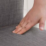 thumbnail of Conjunto de 2 bancos de bar Cobertura em tecido Cadiz aço inoxidável/cinza