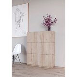 thumbnail of Zapatero HERDASA modelo 517 de la colección NEW YORK, en color roble y blanco, con dos puertas.