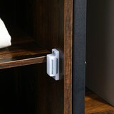 thumbnail of HOMCOM Libreria Moderna Stile Industriale con 4 Ripiani e 2 Armadietti, Scaffale in Metallo e Legno per Casa e Ufficio, 90x30x159.5cm, Nero e Marrone