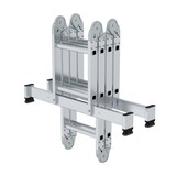 thumbnail of PROREGAL Vielzweckleiter 4-teilig mit nivello®-Traverse und Holzbelag 2x2 + 2x3 Sprossen
