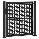 thumbnail of vidaXL Poort met kruisontwerp 105x106 cm staal zwart