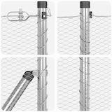 thumbnail of vidaXL Zaunpfosten Silber 10 x 0,6 m (13 mm Maschen) Stahl