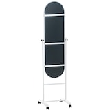 thumbnail of Décoshop26 - Ovaler Standspiegel mit Rollen 113 x 33 cm weißes Metall 10_0003724