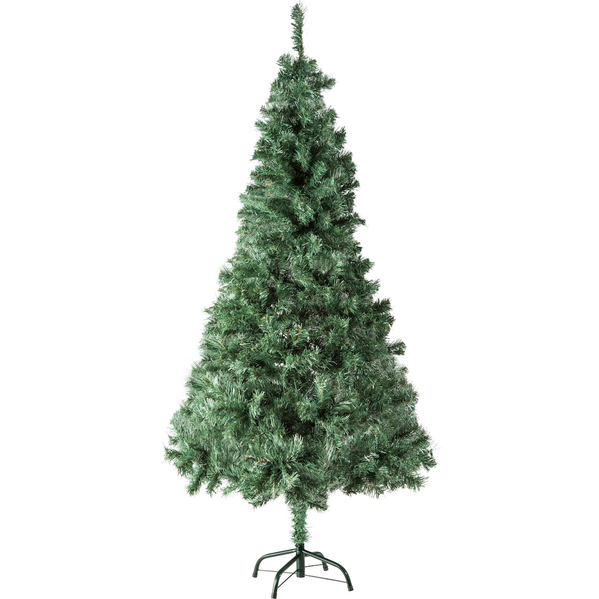 tectake Árvore de Natal artificial na cor verde com suporte de metal  Verde