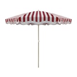 thumbnail of Now's Home - Parasol en tissu avec rayures coquelicot et blanc diam 240cm isola