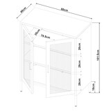 thumbnail of Helloshop26 - Buffet métallique acier 102 x 80 x 40 cm noir 03_0006610