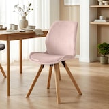 thumbnail of CLP Esszimmerstuhl Luna Samt HBT: 87,5x49x58 cm pink