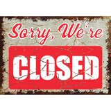 thumbnail of Sorry we are closed Deko Schild A6 (105x148mm)
