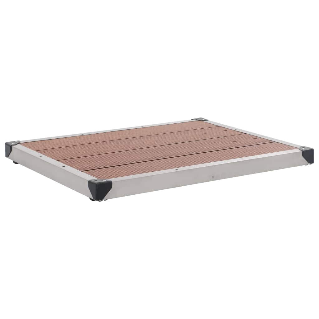 Helloshop26 - Receveur de douche extérieur WPC Inox 80x62 cm marron 02_0001980