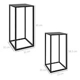 thumbnail of Outsunny Tavolino Portapiante Set 2pz in Acciaio Nero