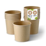 thumbnail of BIOZOYG Suppenbecher to go 500 Stück 600 ml, braun Suppenschüsseln Einweg - Einweggeschirr Alternative zur Plastikschüssel - Becher, Suppe, Soup Bowl