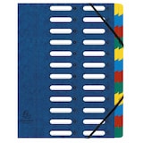 thumbnail of Exacompta - Réf. 5324E - Carton de 4 trieurs HARMONIKA - avec élastiques et fenêtres découpées   - 24 compartiments - A4  - couleurs assorties