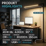 thumbnail of LUXULA LED Stehleuchte LX700136 45 W 4000 K neutralweiß schwarz