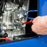 thumbnail of Generatore diesel EBERTH 5000W, 10 CV, trifase, E-start, 400V/230V/12V, AVR, con telaio, maniglie e ruote