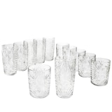 thumbnail of 12tlg Set STARLA Longdrink-Gläser & Whisky-Tumbler mit Relief - 6x 829549 + 6x 829556