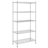 thumbnail of Helloshop26 - 5-stöckiges Aufbewahrungsregal 90 x 35 x 180 cm Chrom 250 kg Silber 02_0045695