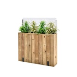 thumbnail of Jardinera de Madera Separador de Terrazas con Anclaje al Suelo 100 x 24 x 80 cm más Cortavientos 40 cm